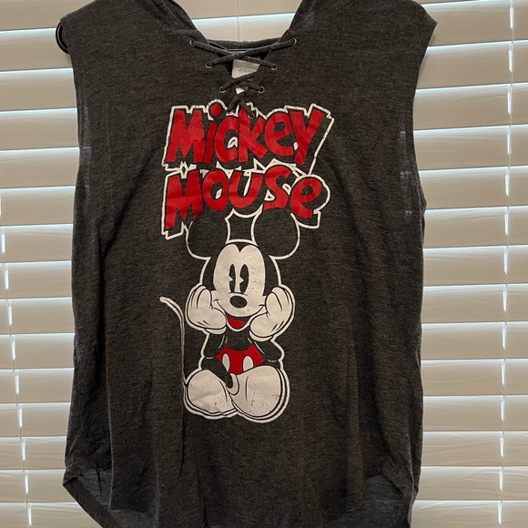 Disney Mickey Mouse Tank Top - Charcoal and Red - Picture 1 of 3
